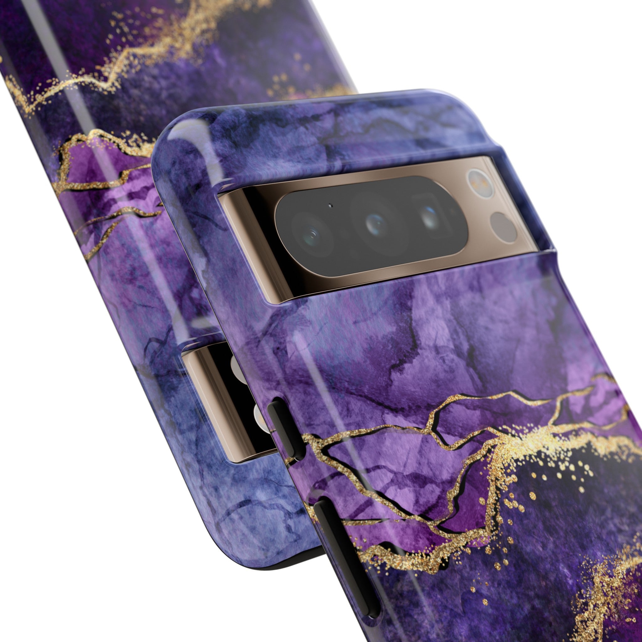 Purple Blue Marble - Protective Phone Case