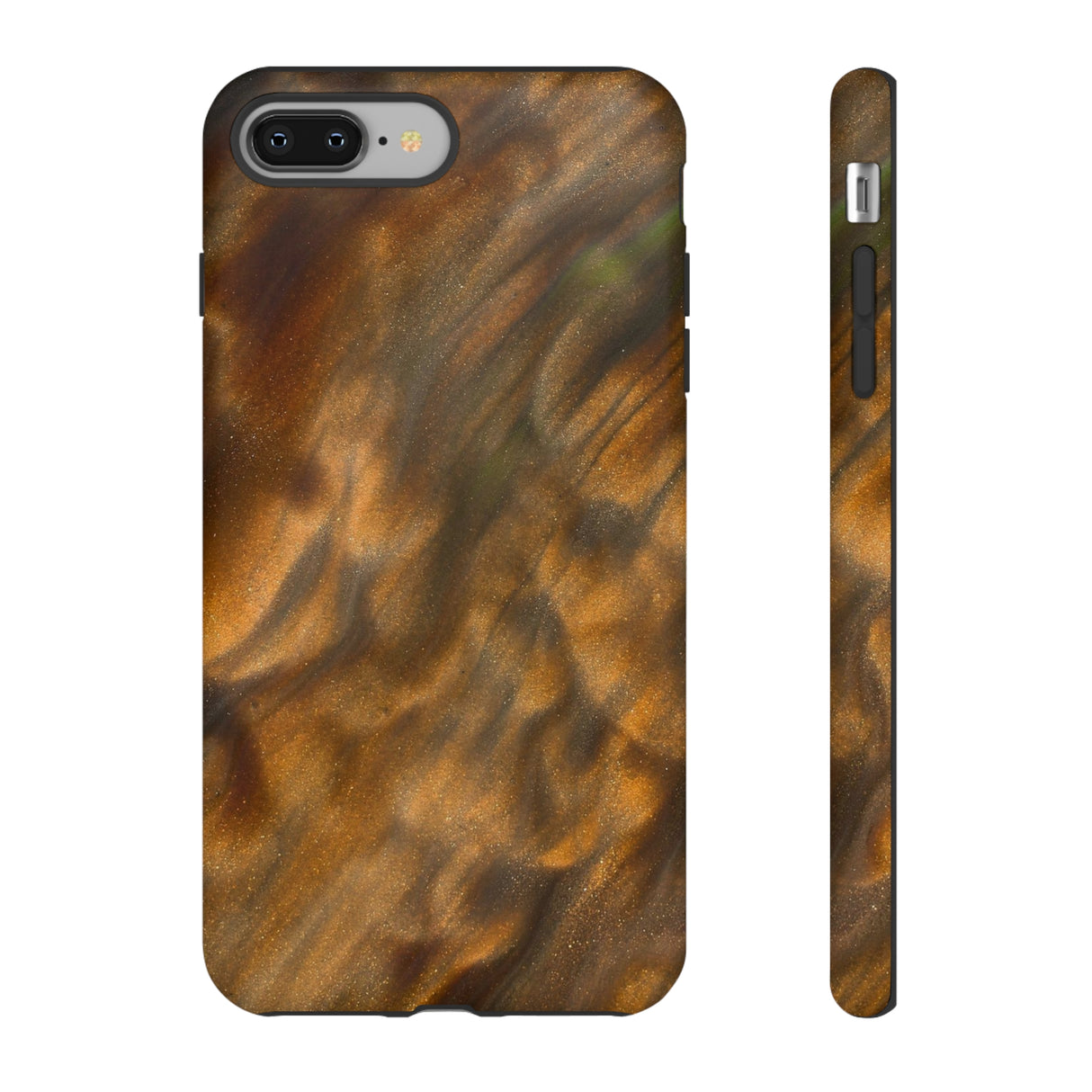 Gold Sand Ink Art iPhone Case (Protective) iPhone 8 Plus Matte Phone Case