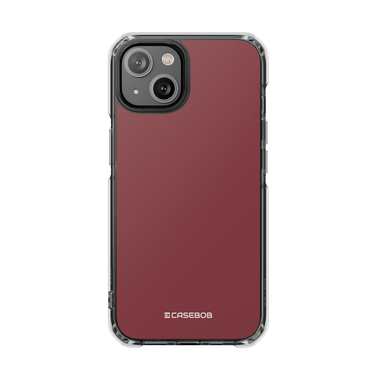 Cordovan Red | Handyhülle für iPhone (Clear Impact Case - Magnetisch) 