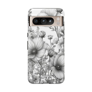 Grayscale Botanical Elegance - for Google Pixel 8