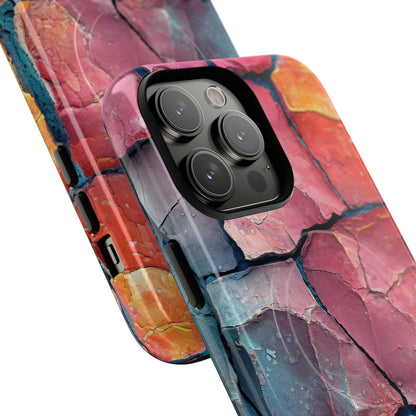 Cracked Earth Mosaic - Tough + MagSafe® iPhone 14 Phone Case