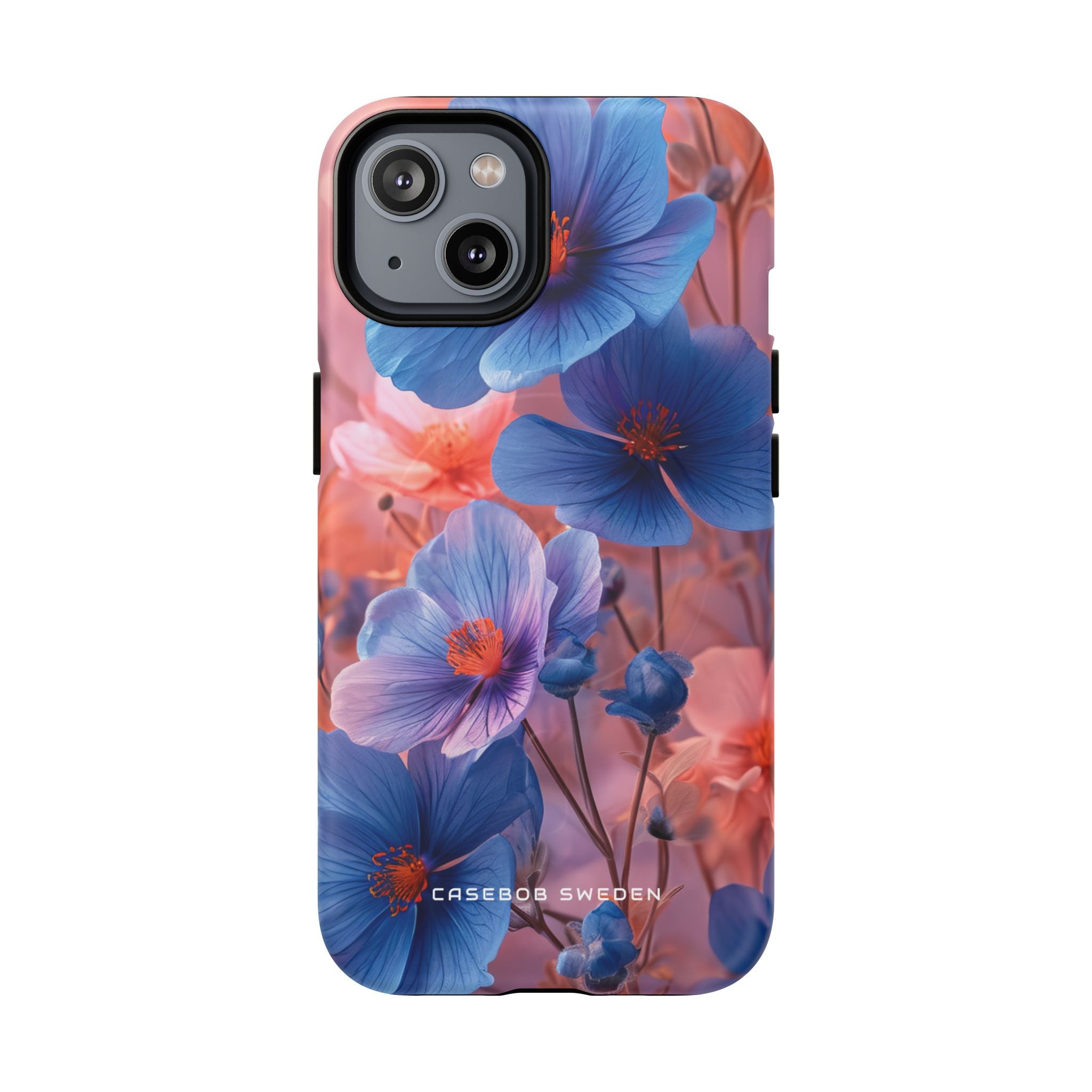 Harmonious Blooming Blues and Pinks iPhone 14 | Tough+ Phone Case