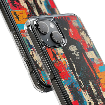 Spiky Skull Silhouette iPhone 15 Plus Case - Impact