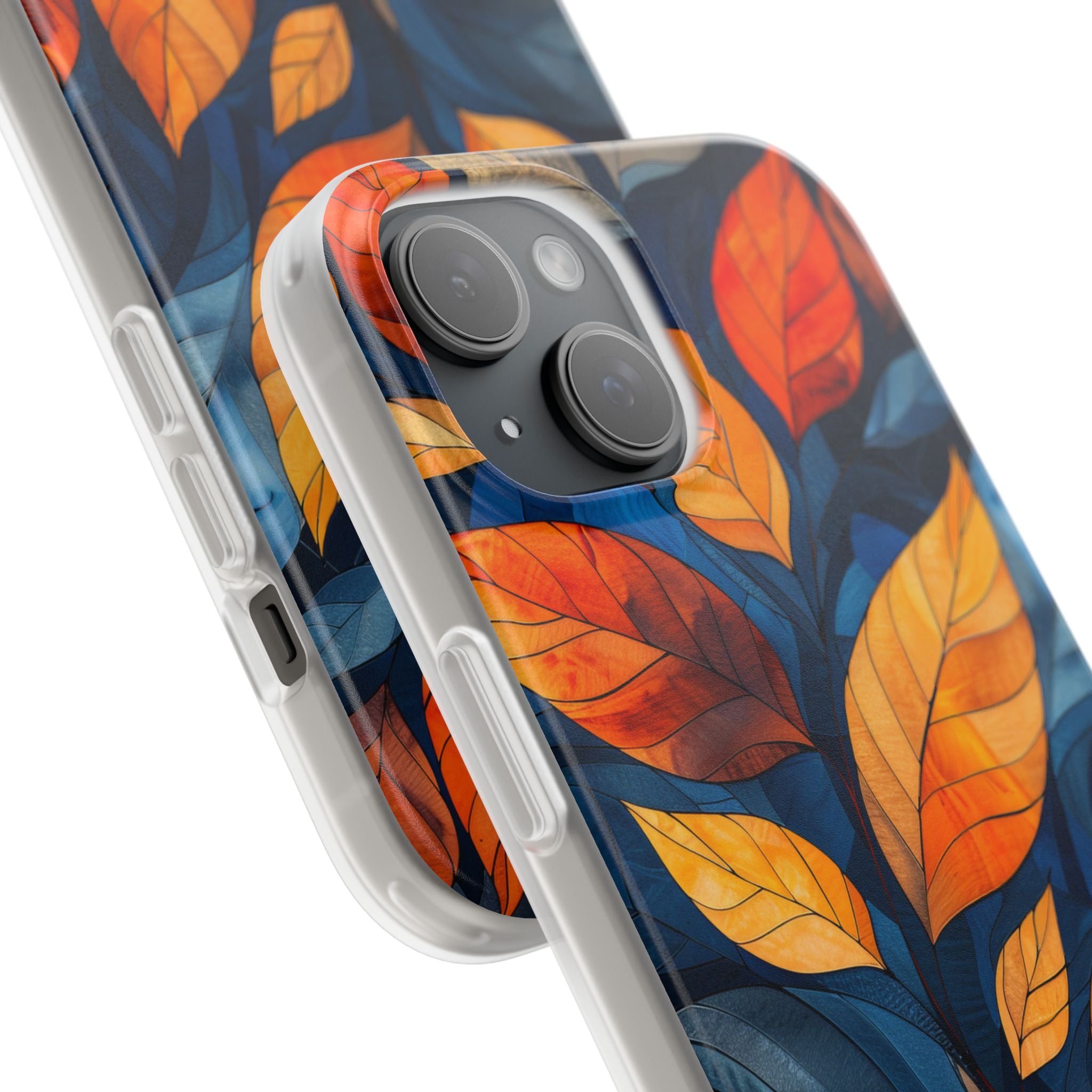 Stained Glass Blossoms iPhone 15 - Flexi Phone Case