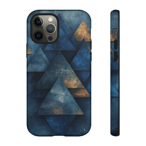 Blue Geometric Harmony - Protective Phone Case