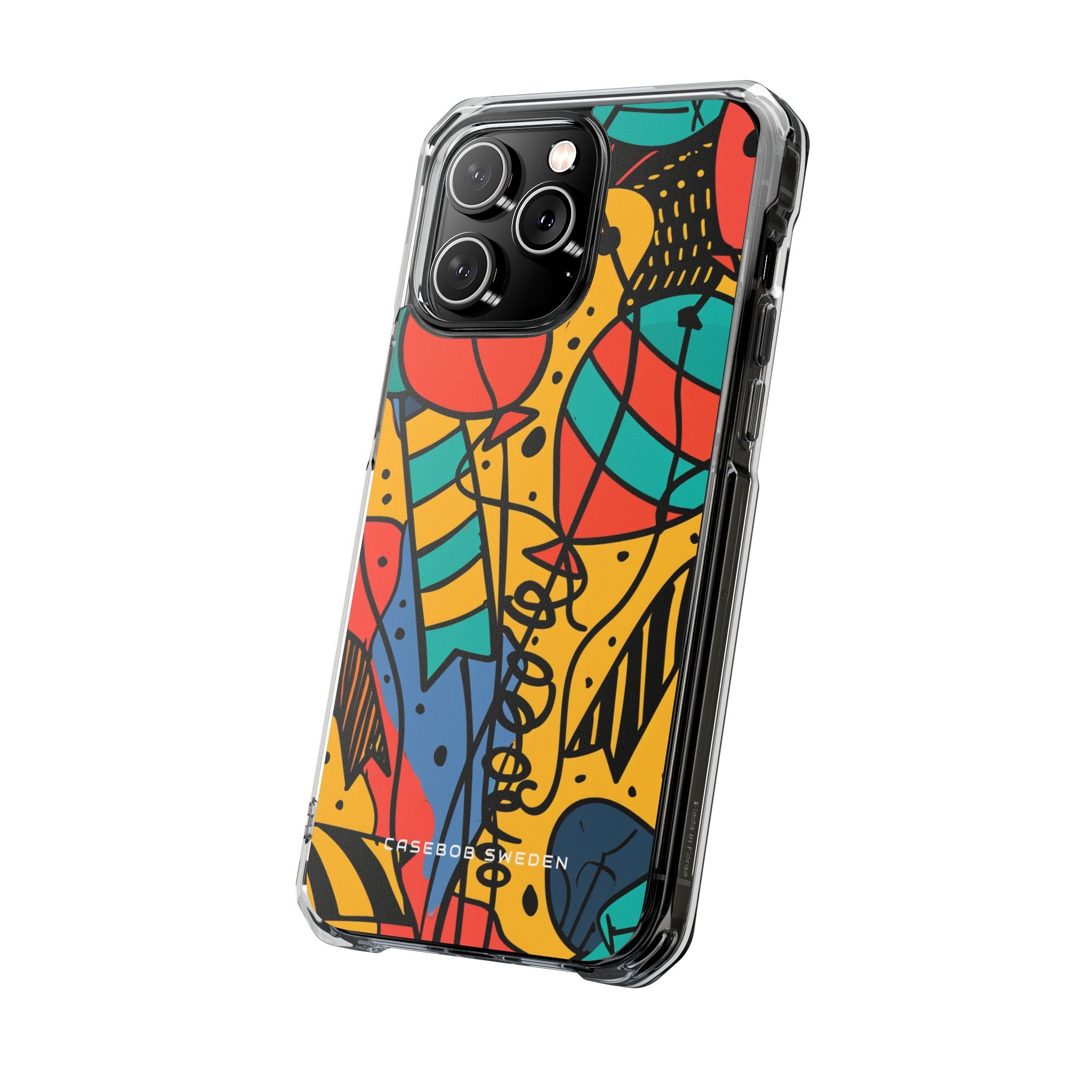 Playful Lines in Motion iPhone 14 - Clear Impact Phone Case