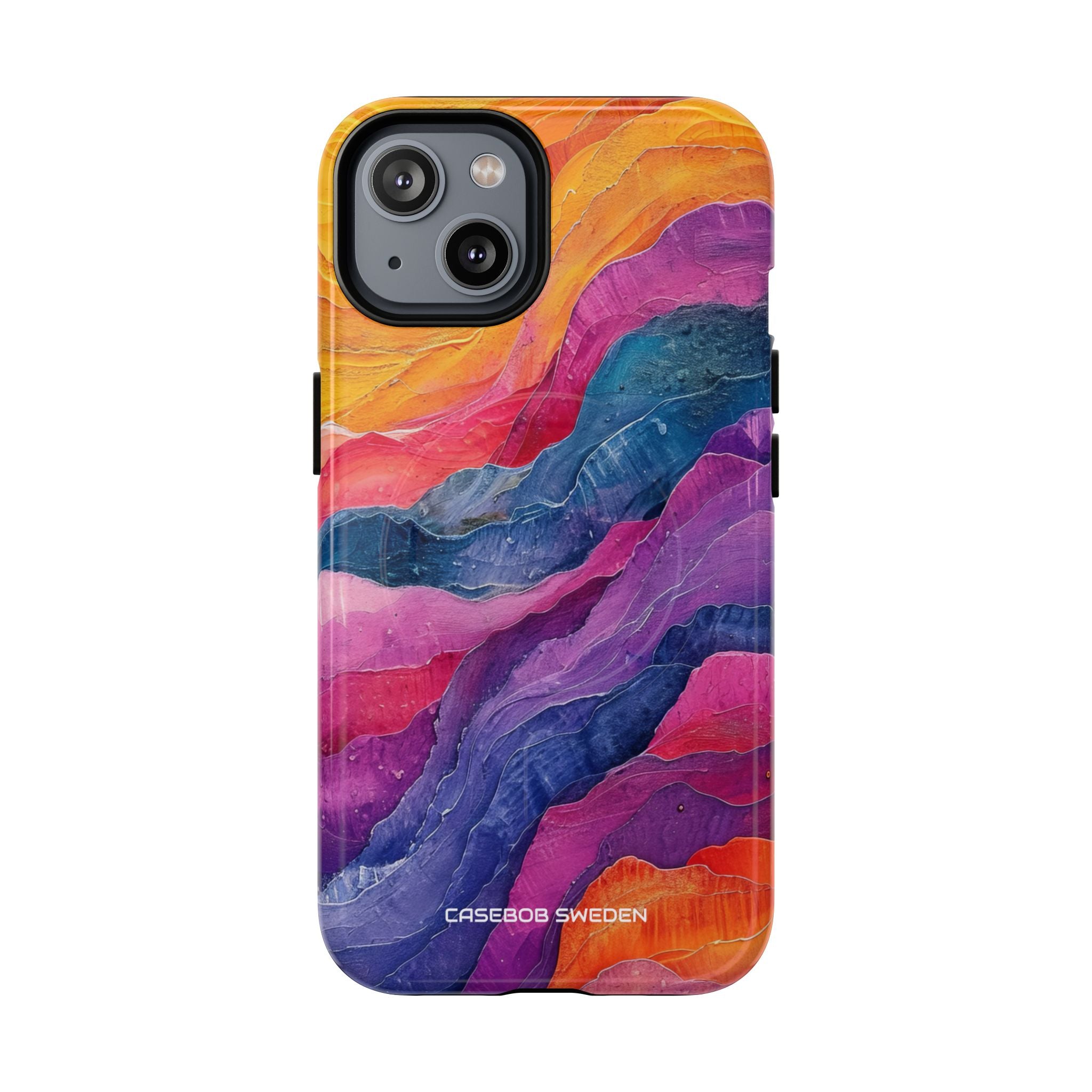 Vibrant Abstract Waves - Tough+ iPhone 14 Phone Case