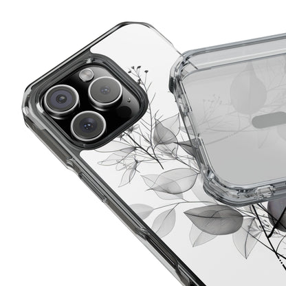 Veined Leaves Gray iPhone 16 Pro Case - Impact