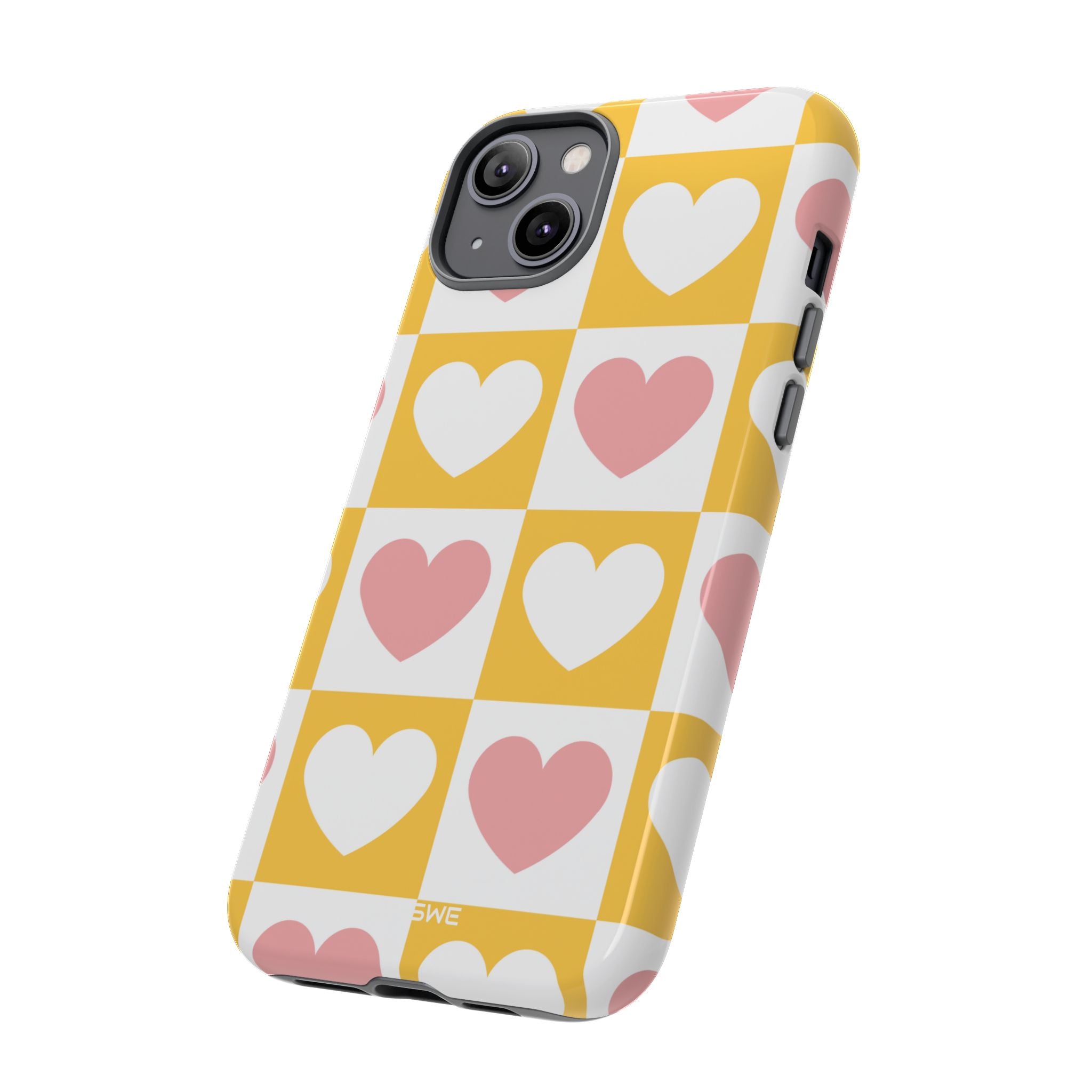 Heart Grid Harmony - iPhone Case