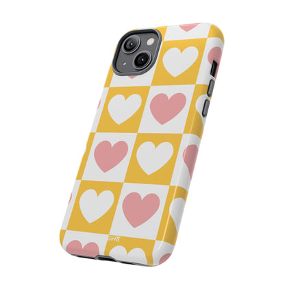 Heart Grid Harmony - iPhone Case
