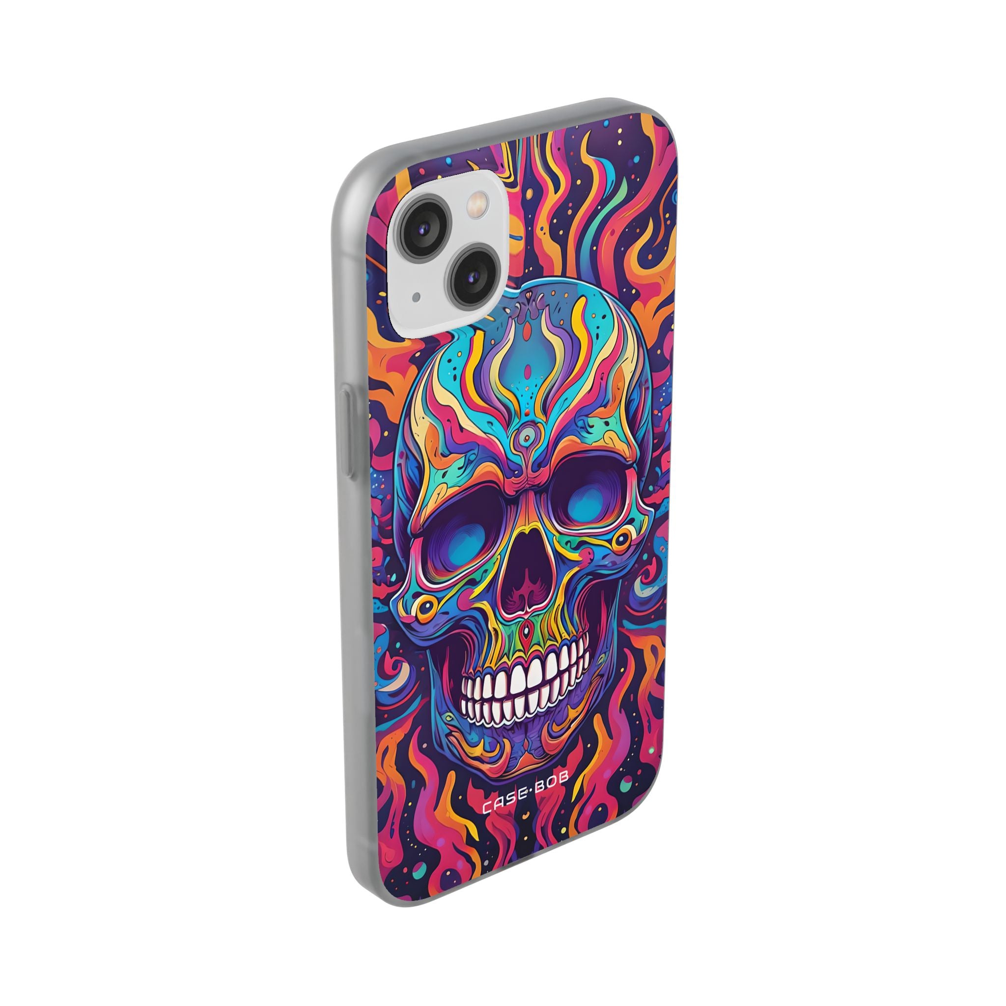 Flaming Skull iPhone 14 Plus Case - Soft