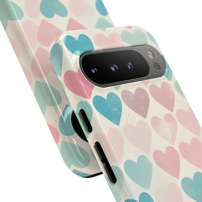 Retro Hearts Symmetry - Google Pixel Case