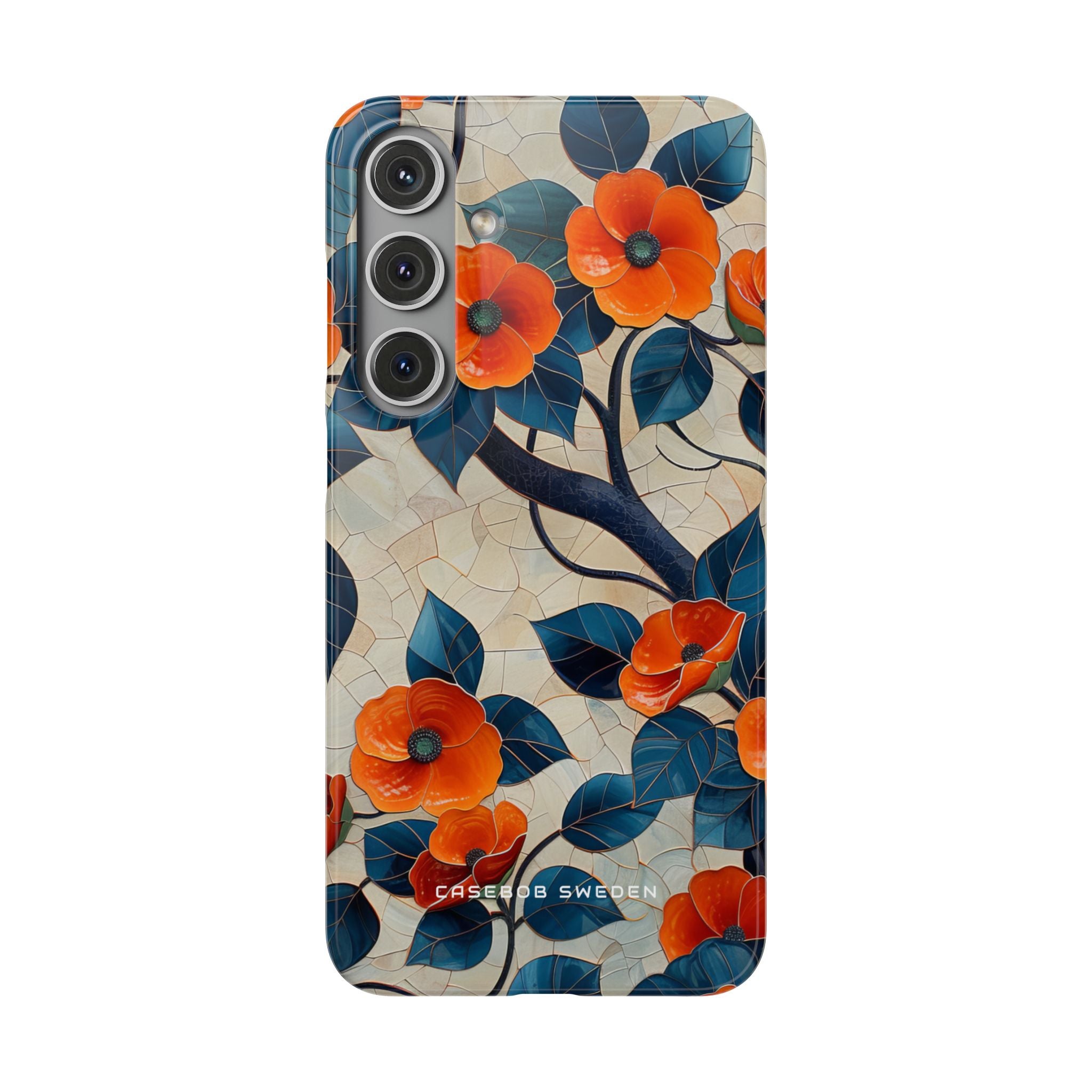 Orange Blossoms Mosaic Harmony Samsung S24 - Slim Phone Case