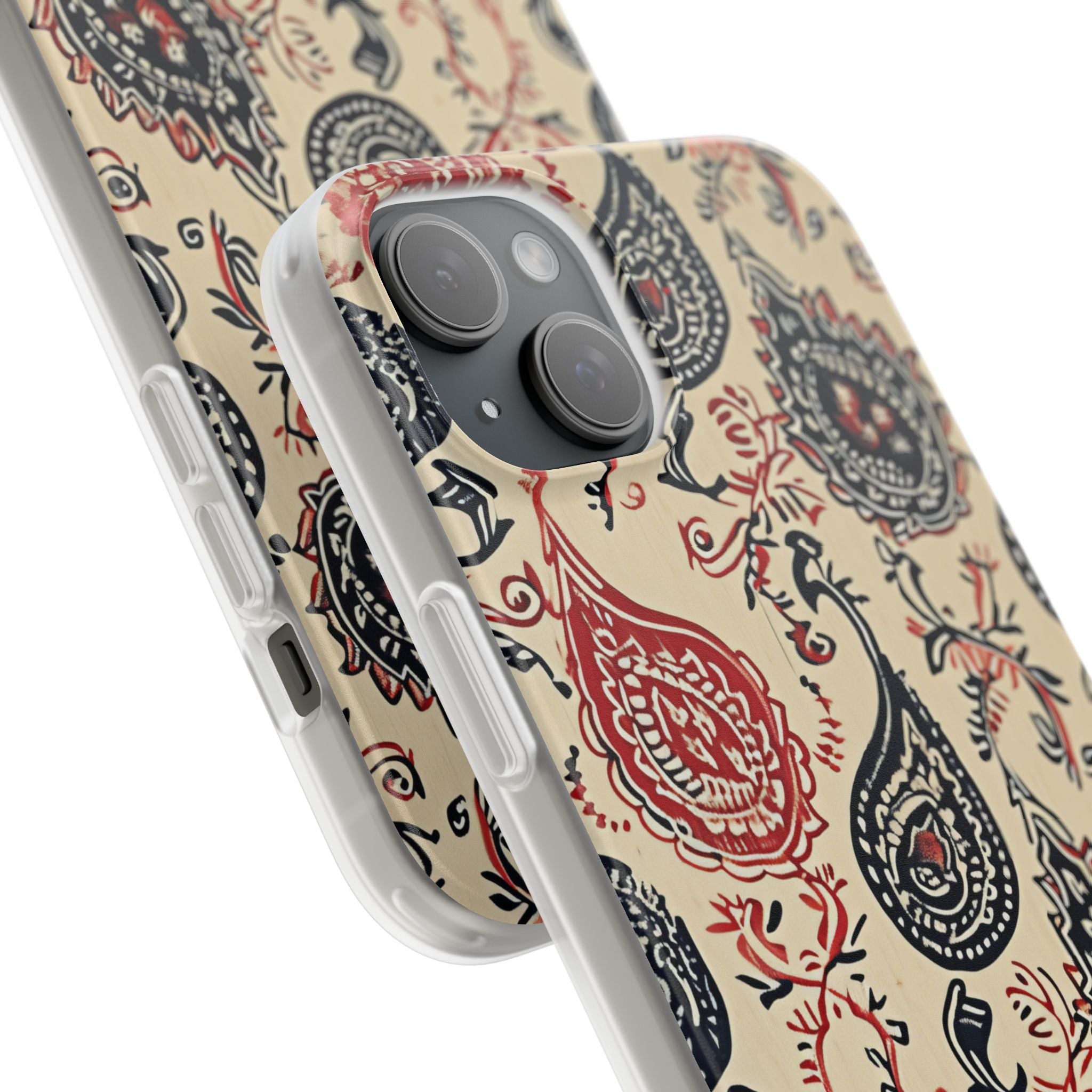 Vintage Paisley Elegance iPhone 15 - Flexi Phone Case