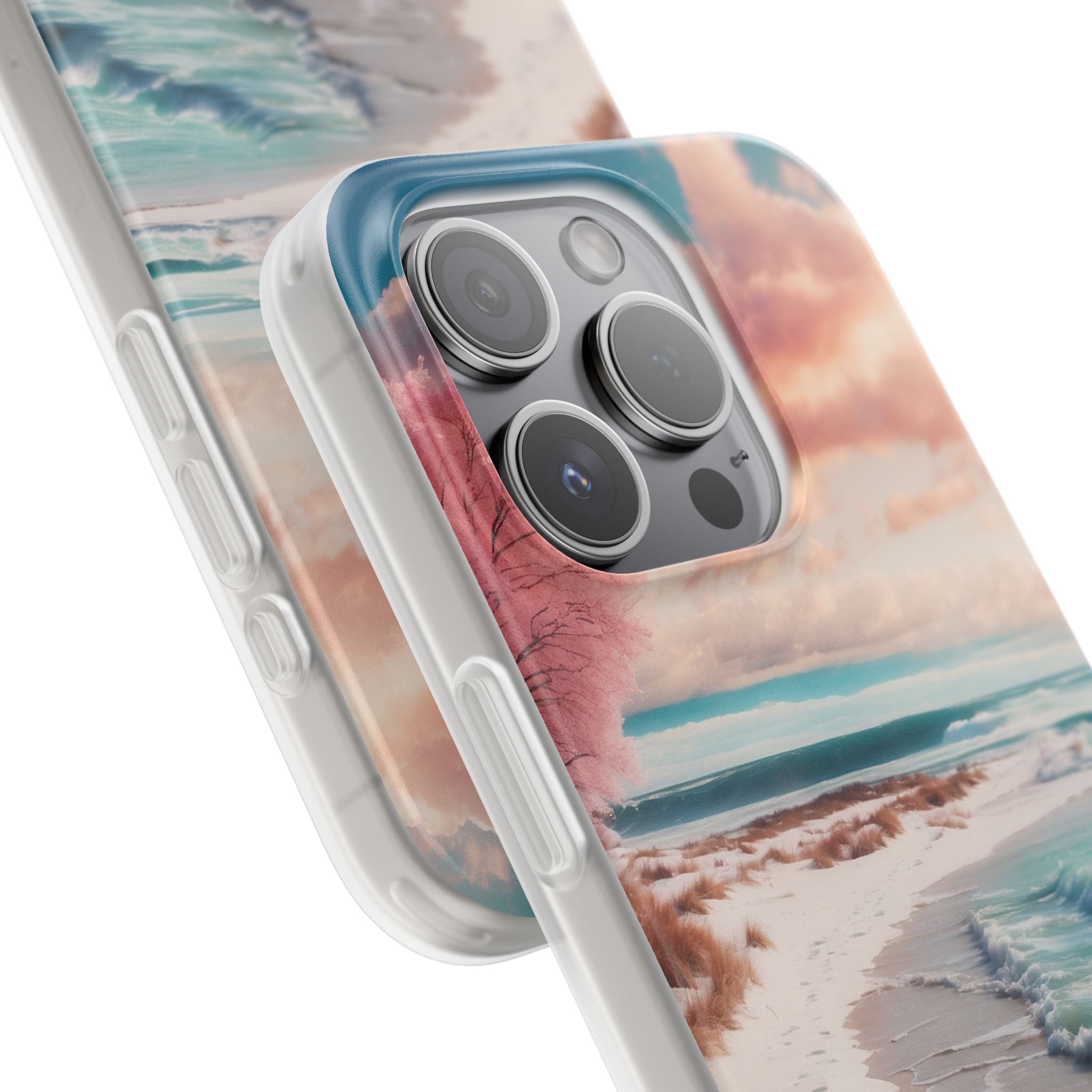 Pink Tree Breeze iPhone 15 Pro Case - Soft