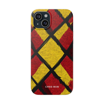 Cracked Diamond Grid iPhone 15 Plus - Soft Case