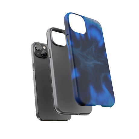 Blue Star Marble Ink Art iPhone Case (Protective) Phone Case