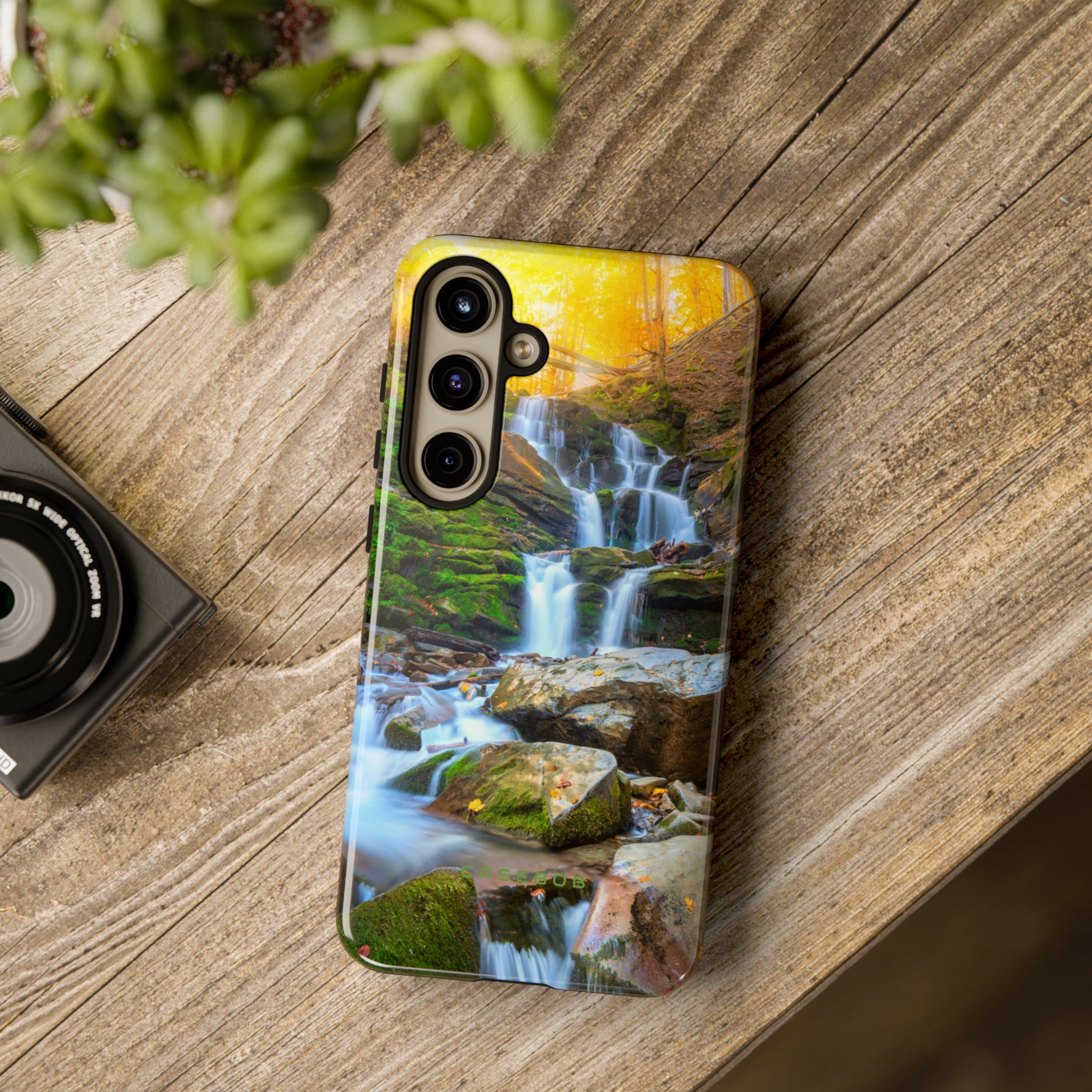 Autumn Mountain Waterfall - Protective Phone Case