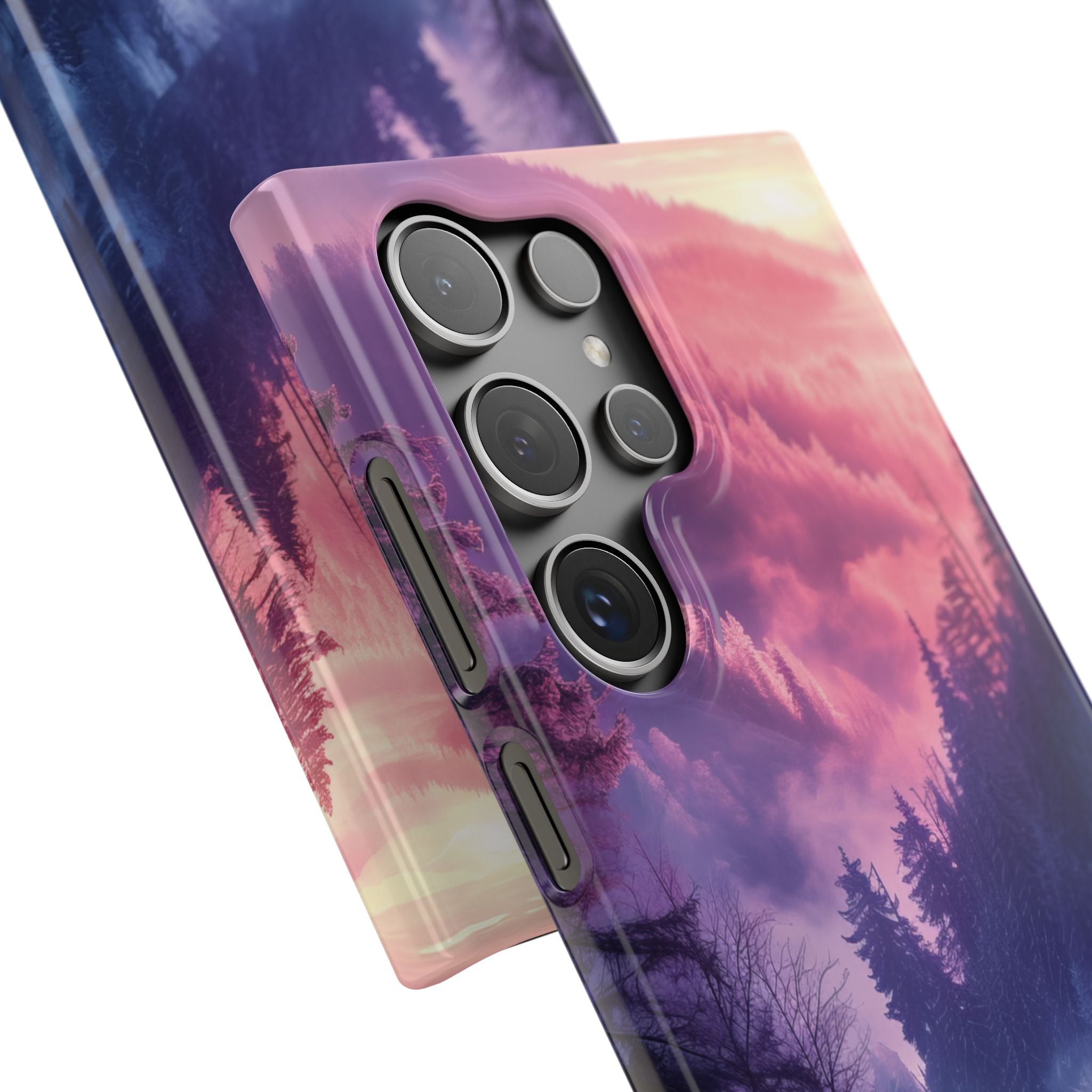 Misty Forest Serenity - Slim Samsung S24 Phone Case