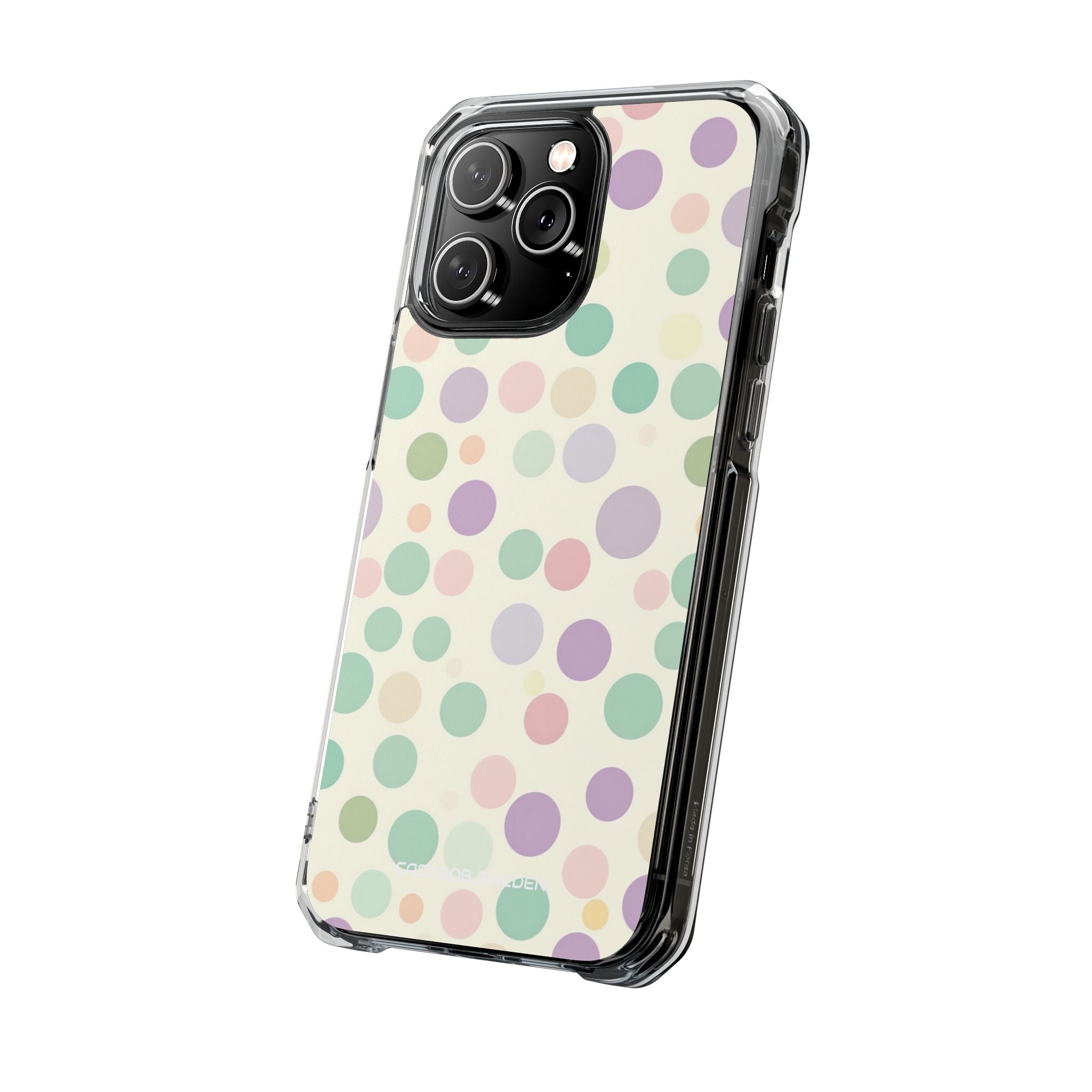 Playful Pastel Polka Dots - Clear Impact iPhone 14 Phone Case