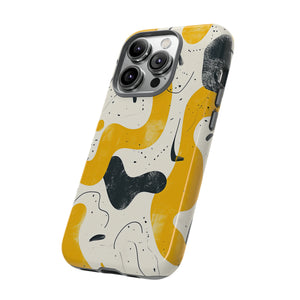 Yellow Linear Harmony - Protective Phone Case