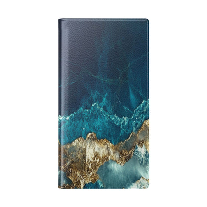 Golden Fracture Teal - Samsung S23 Ultra Case - Wallet