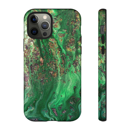 Green Sparkle Ink Art - Protective Phone Case