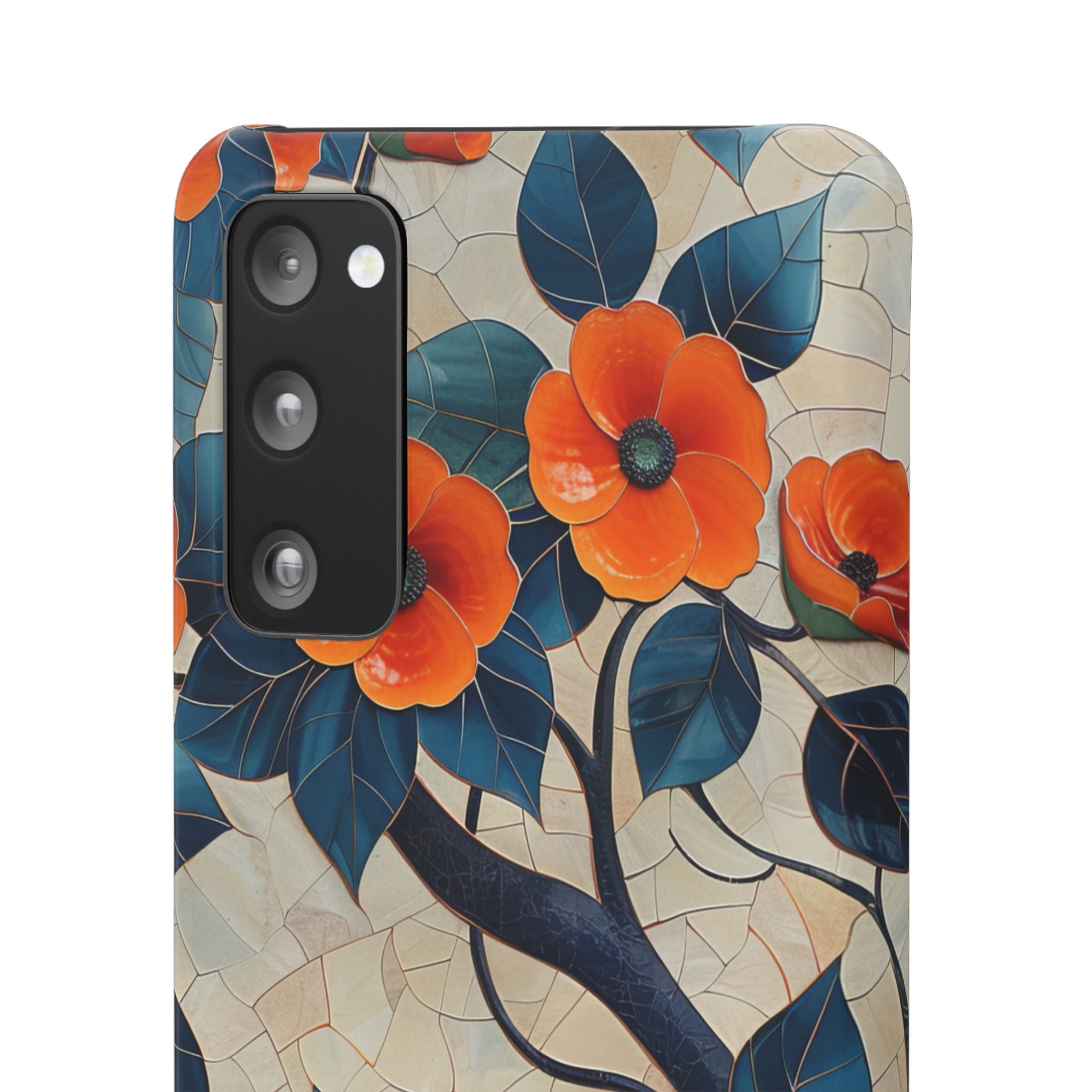 Orange Blossoms Mosaic Harmony Samsung S20 - Slim Phone Case