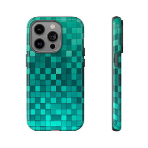 Teal Tones Mosaic - Protective Phone Case