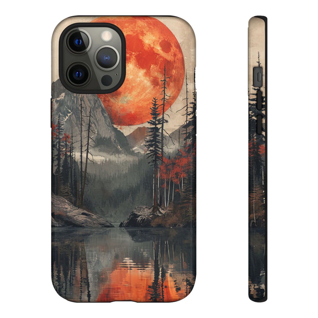 Abstract Wilderness Wonders: A Geometric Journey - Protective Phone Case