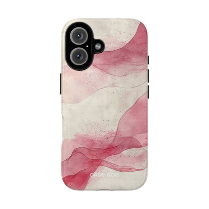 Crimson Waves iPhone 16 Pro Case - Tough