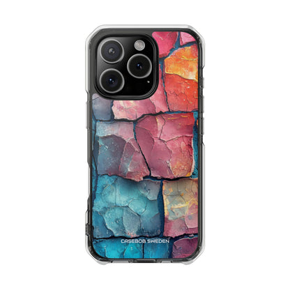 Cracked Earth Mosaic - Clear Impact iPhone 16 Phone Case