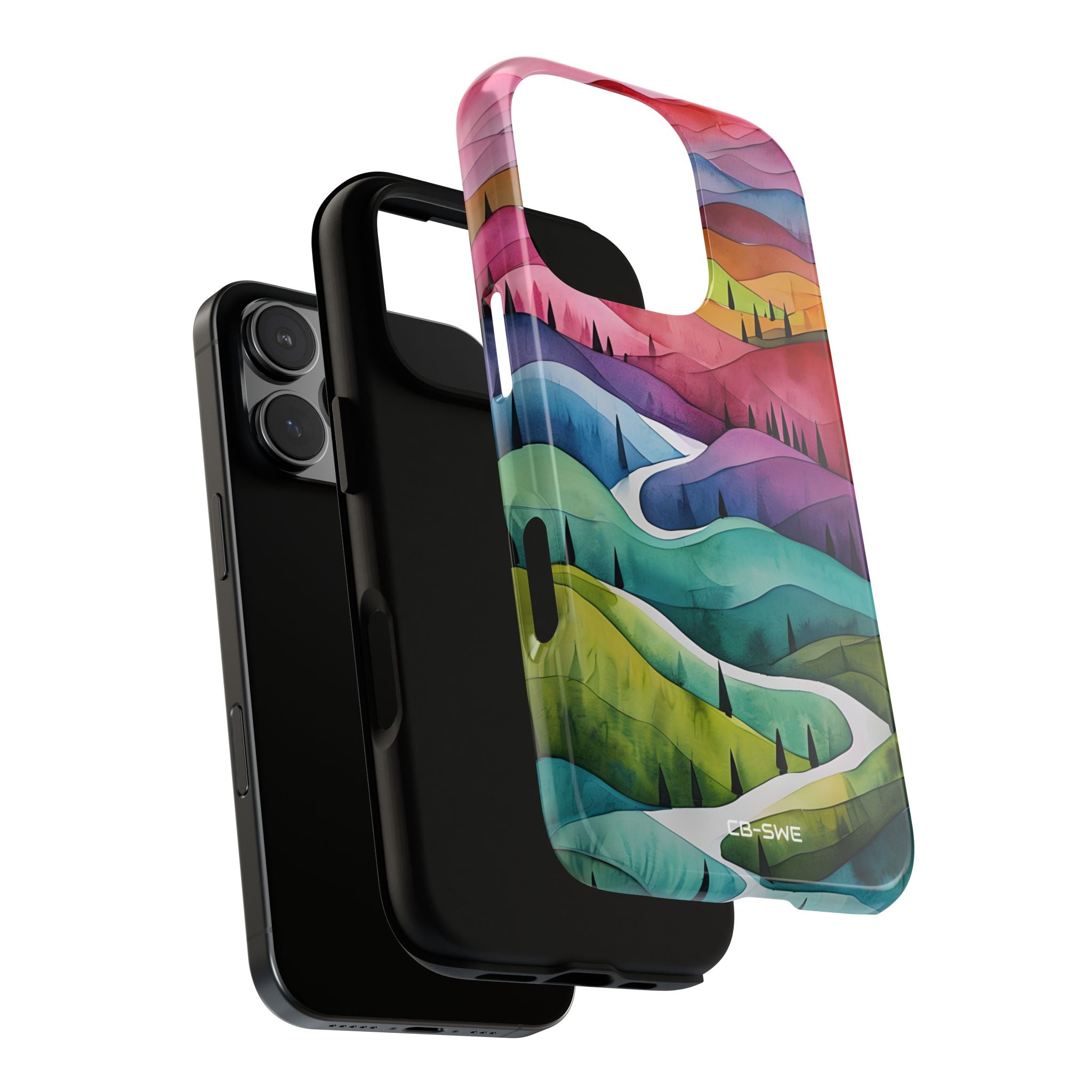 Whimsical Colorful Valleys - iPhone Case