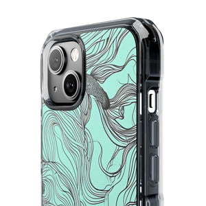 Aqua Serenity – Handyhülle für iPhone (Clear Impact – Magnetisch)