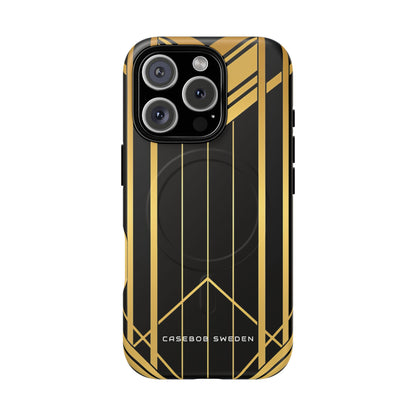 "Golden Art Deco Symmetry in Geometric Elegance" iPhone 16 | Tough+ Phone Case