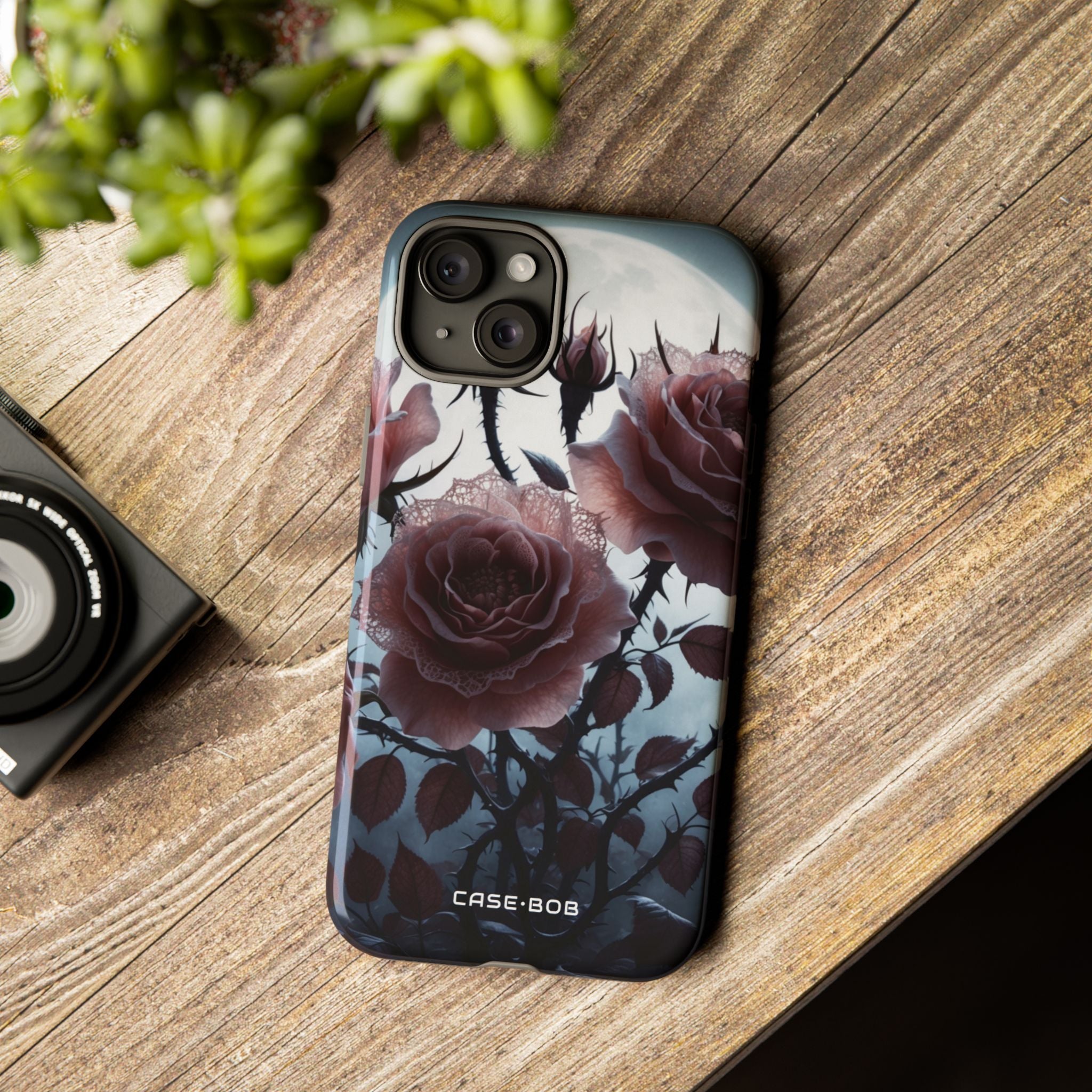 Luminous Rose Thorns iPhone 15 Plus Case - Tough