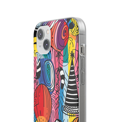 Vibrant Party Whimsy | Flexible Phone Case for iPhone