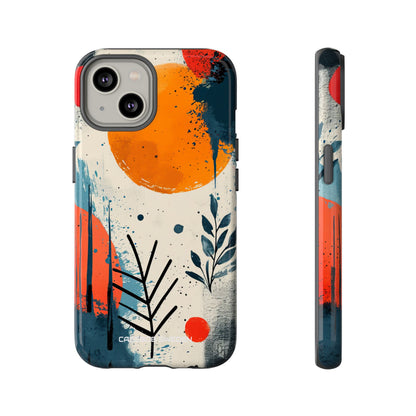 Orange Blue Splash - Tough iPhone 14 Phone Case