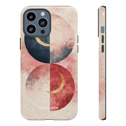 Golden Crescent Circles iPhone 13 Pro Max Case - Tough