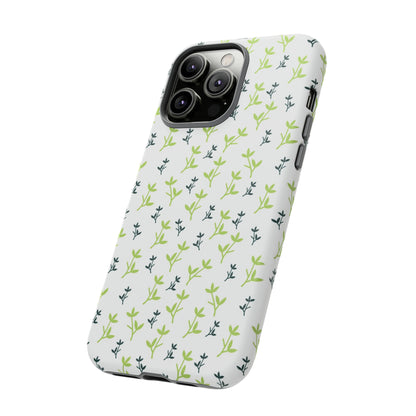 White Flower Pattern - Protective Phone Case