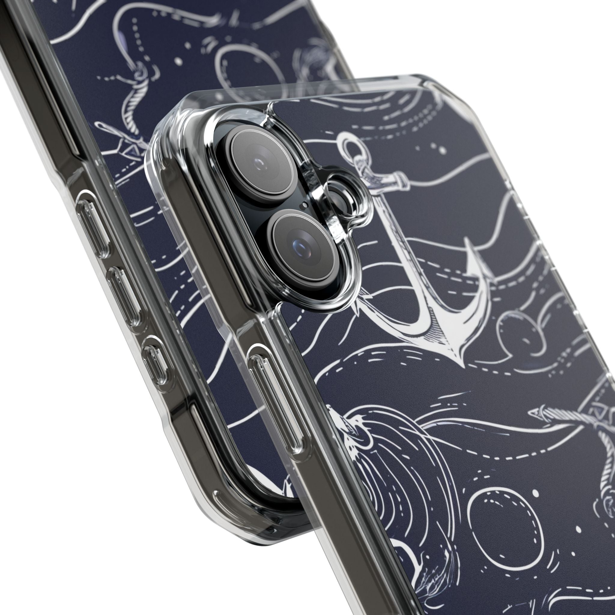 Gradient Anchorflow Waves iPhone 16 - Clear Impact Phone Case