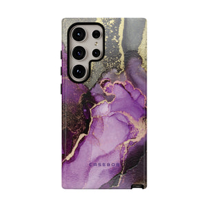 Purple Marble & Gold Phone - Protective Phone Case