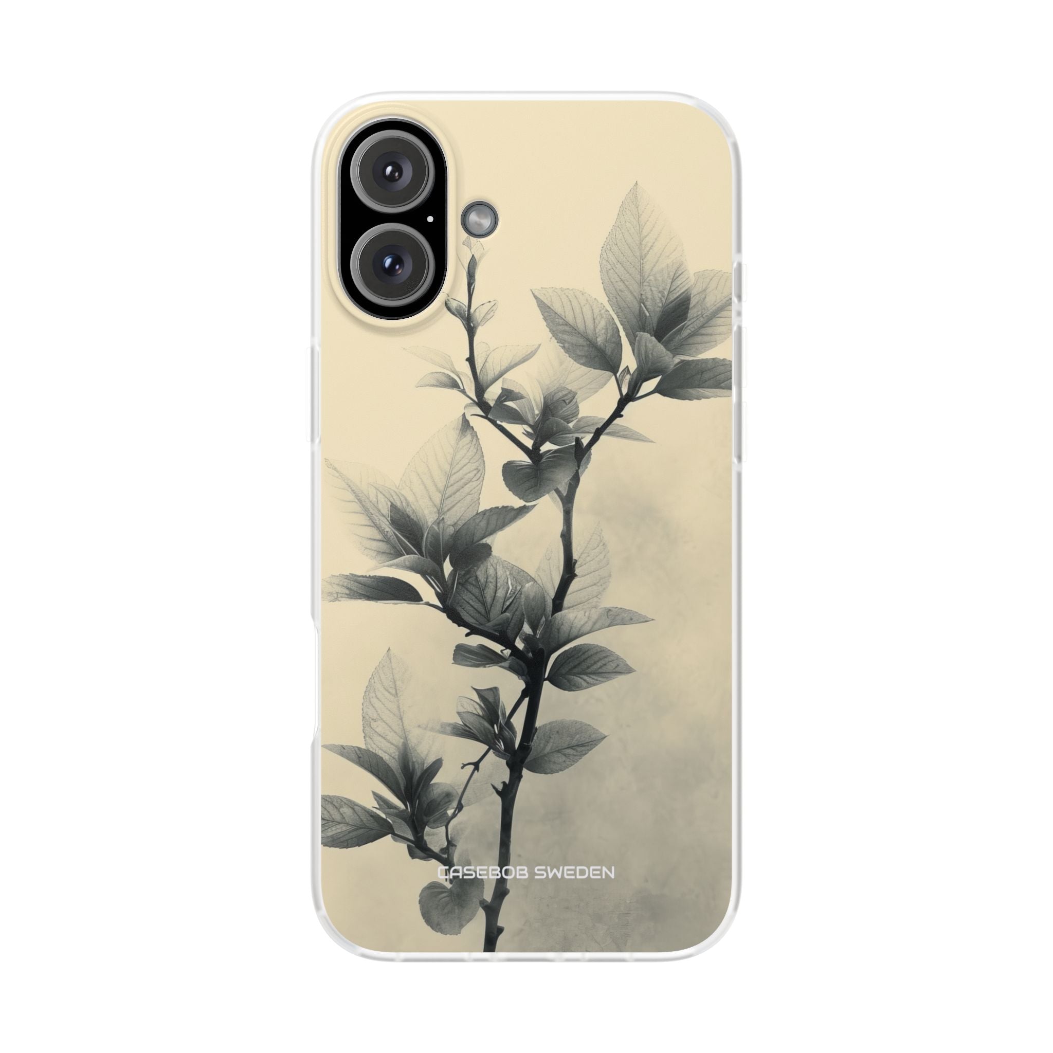 Beige Branch Art - Flexi iPhone 16 Phone Case