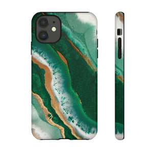 Green & Gold Epoxy - Protective Phone Case