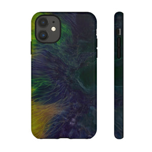 Dark Blue Ink Art iPhone Case (Protective) iPhone 11 Glossy Phone Case