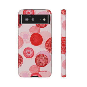 Crimson Circle Minimalism - Protective Phone Case