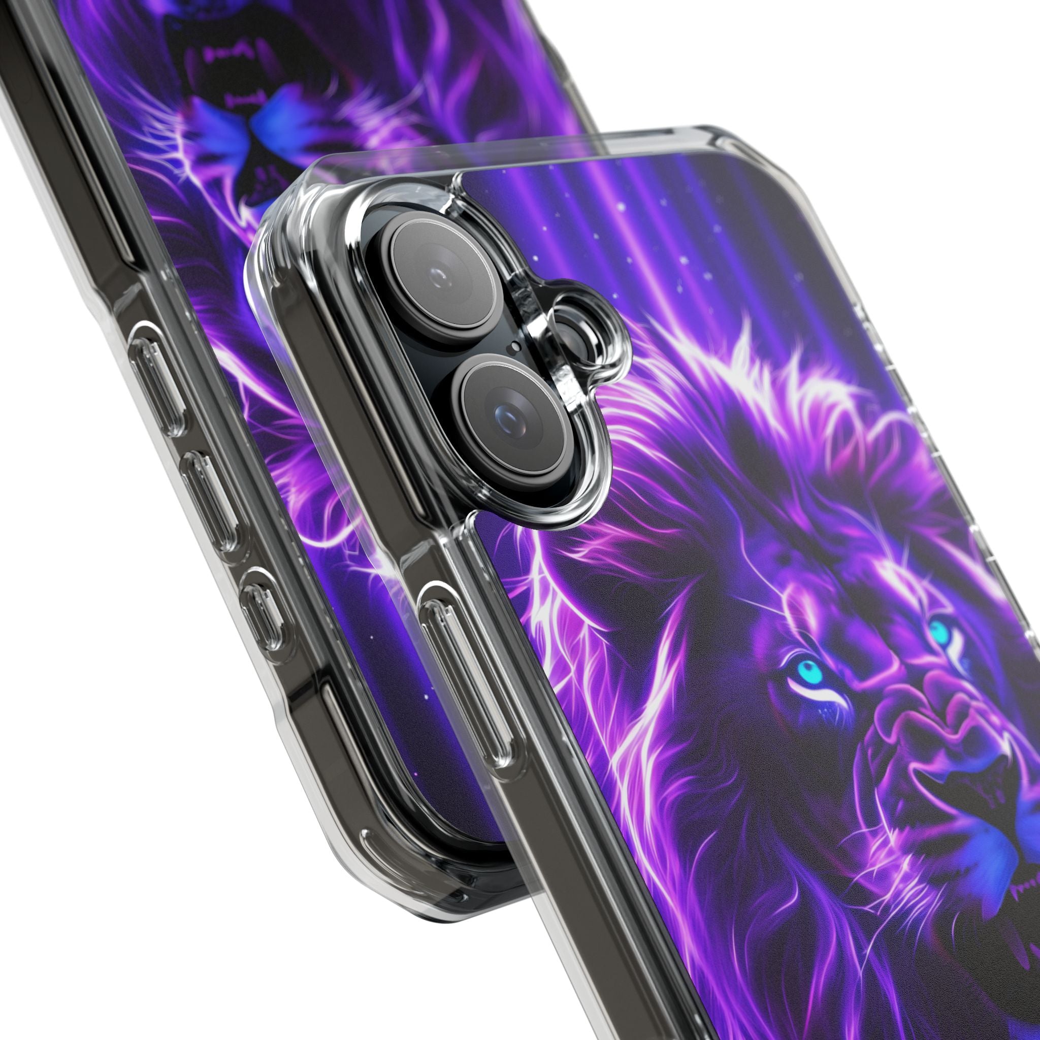 Neon Lion Majesty iPhone Case - Impact