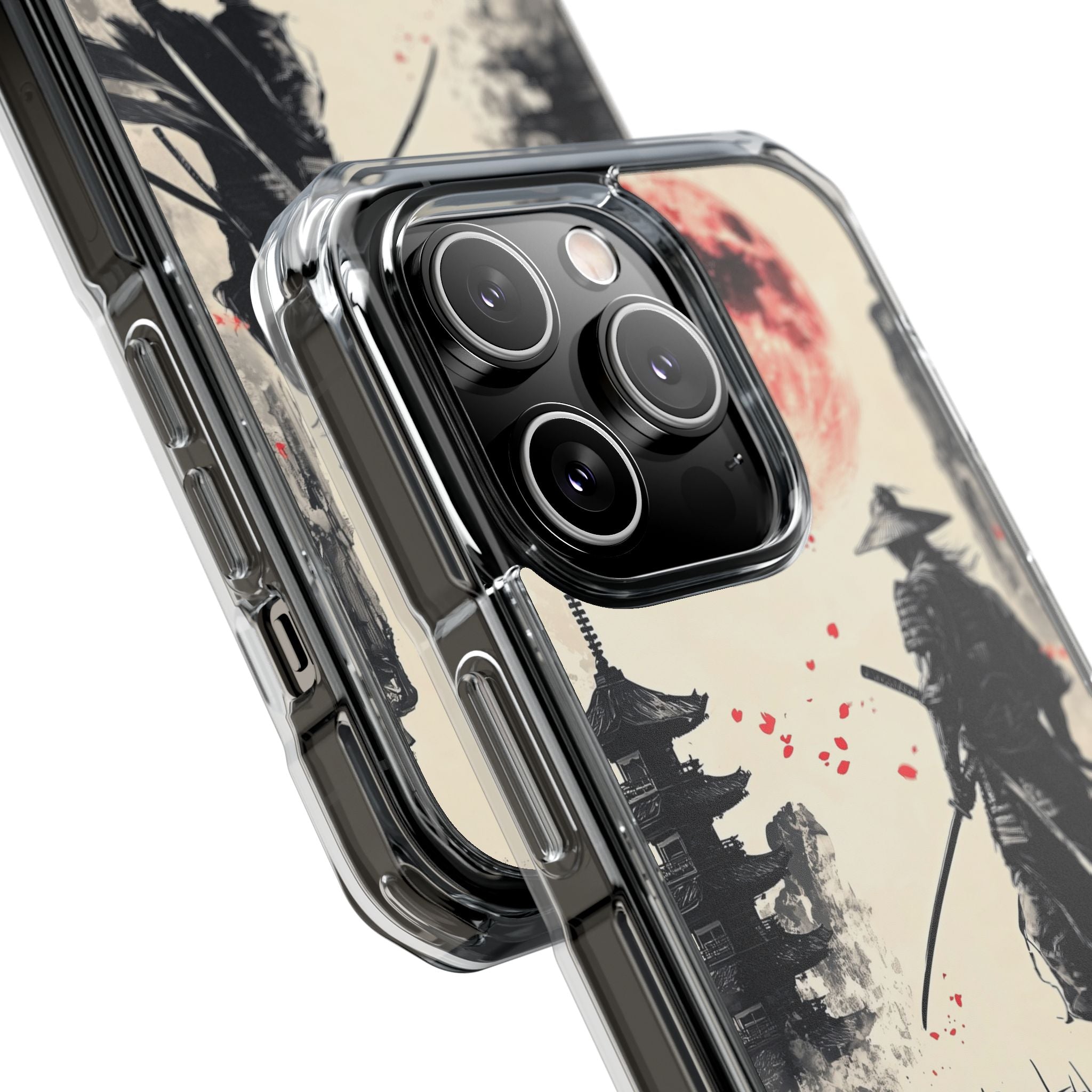 Samurai Gazes Moonward iPhone Case - Impact