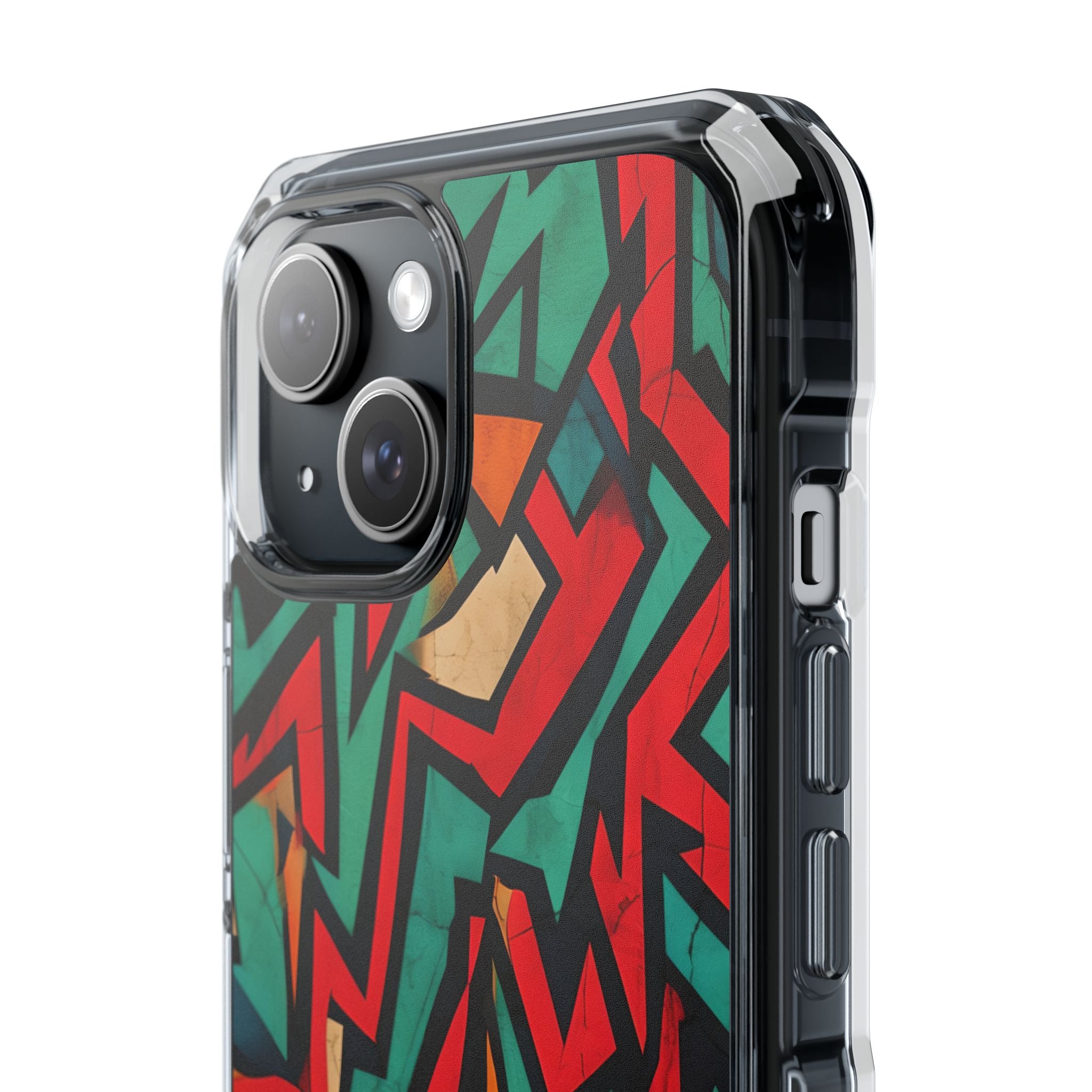 Vivid Geometry Dance iPhone Case - Impact