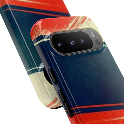 Blue Diagonal Motion Google Pixel 9 Pro Case - Tough